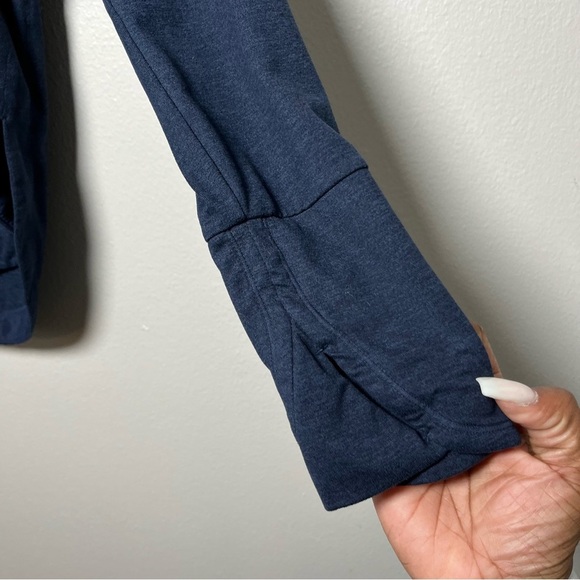 Athleta Women Uptempo Hoodie Sweatshirt Small Blue Hooded Gym Workout - Picture 5 of 11